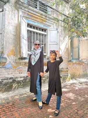 (KIDS) KAYLA LONG TOP - BLACK