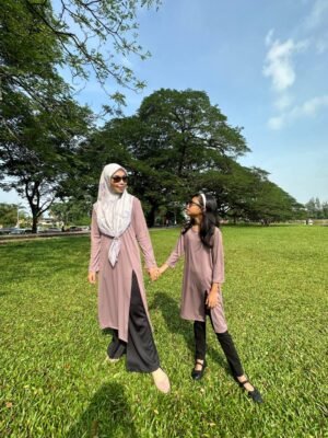 (KIDS) KAYLA LONG TOP - DUSTY PURPLE