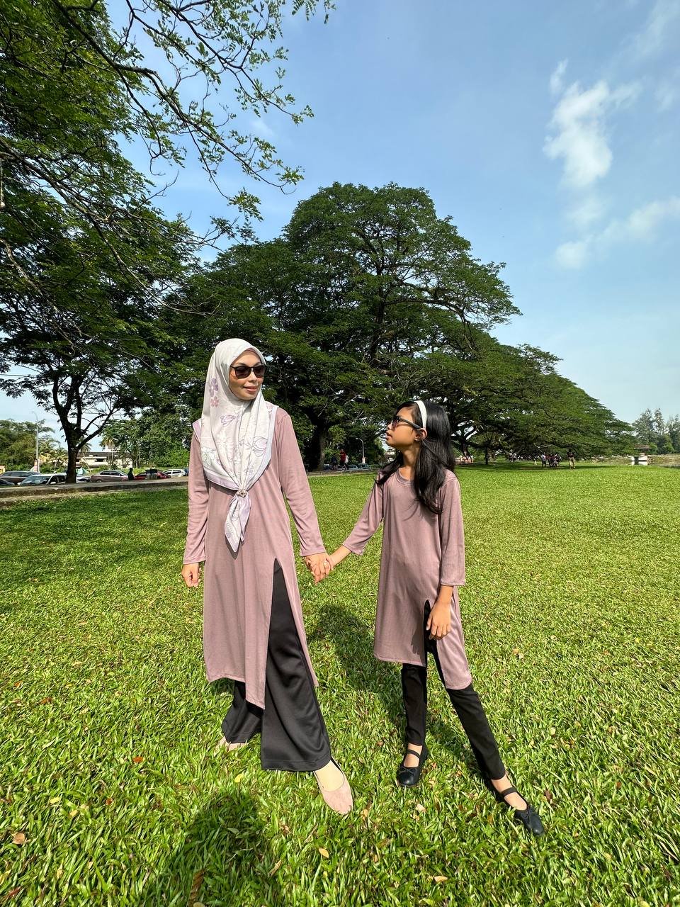 Dusty Purp pair 3 (KIDS) KAYLA LONG TOP - DUSTY PURPLE - Image 1