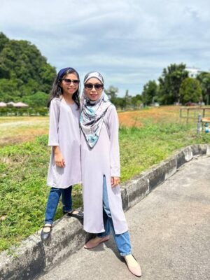 (ADULT) KAYLA LONG TOP - GREY