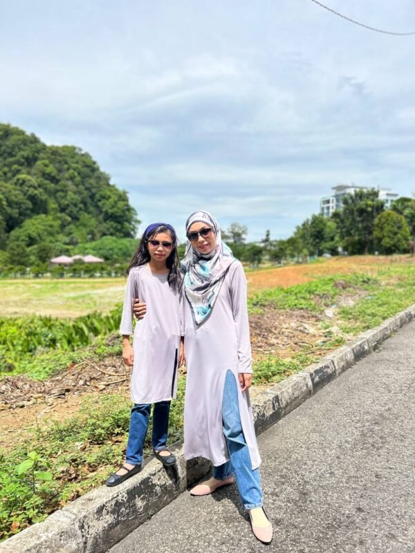 (ADULT) KAYLA LONG TOP - GREY