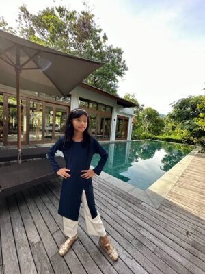 (KIDS) KAYLA LONG TOP - NAVY BLUE