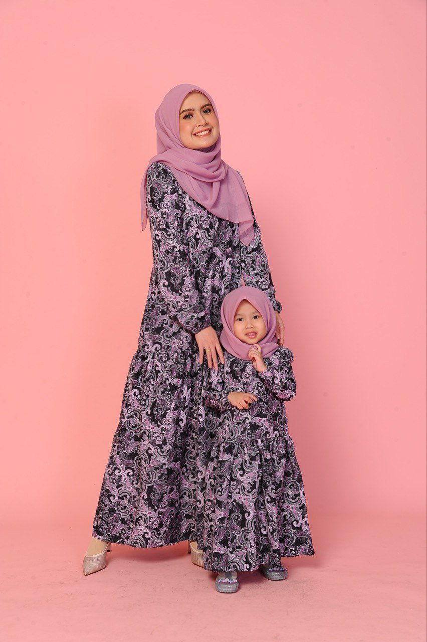 black pair studio (KIDS) IRIS DRESS -PAISLEY BLACK - Image 6