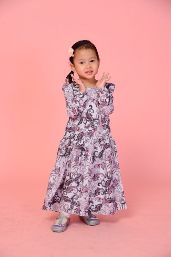 (KIDS) IRIS DRESS -PAISLEY GREY