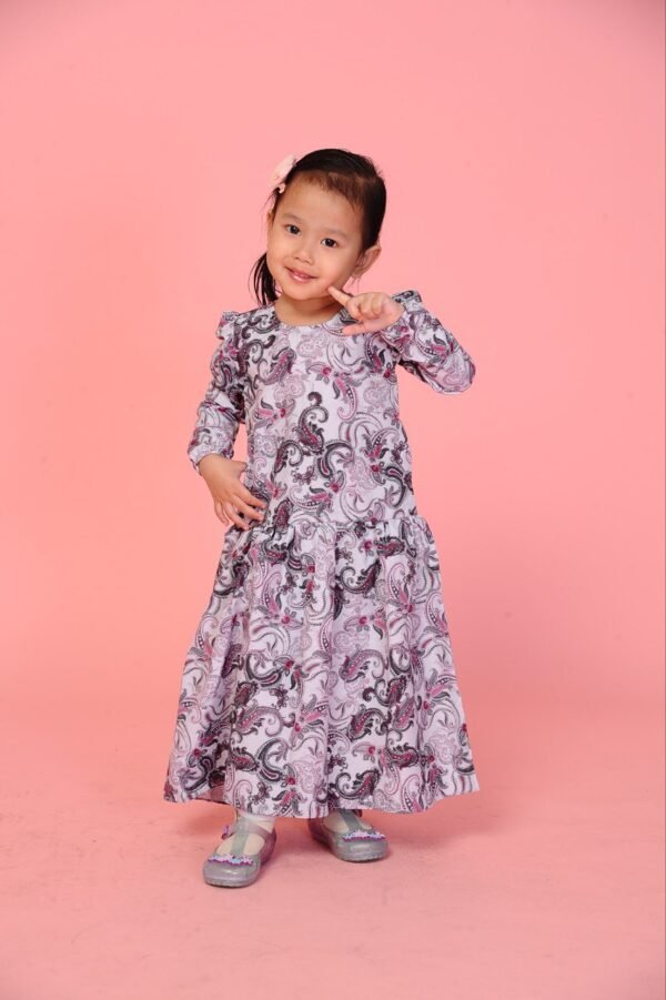 (KIDS) IRIS DRESS -PAISLEY GREY