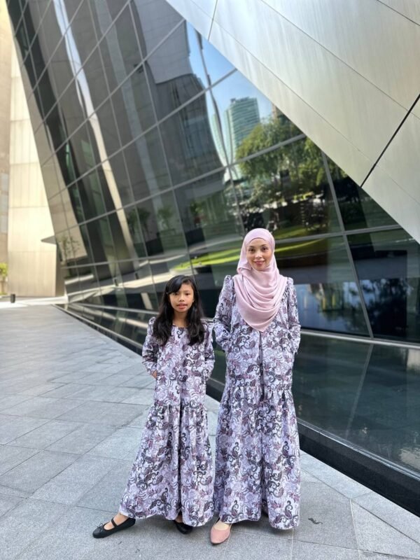 (KIDS) IRIS DRESS -PAISLEY GREY