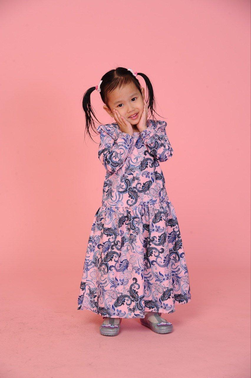 pink kids studio (KIDS) IRIS DRESS -PAISLEY PINK - Image 1