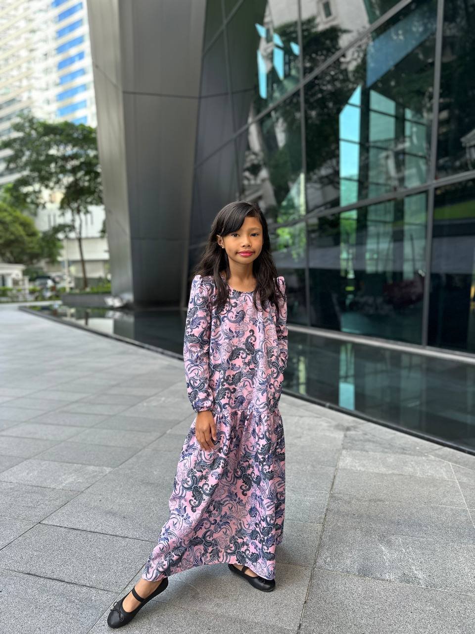 pink kids (KIDS) IRIS DRESS -PAISLEY PINK - Image 2