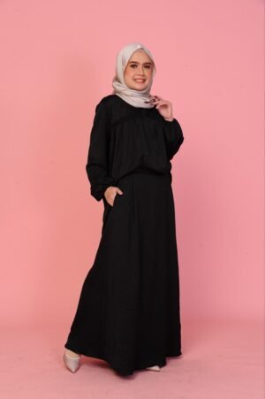 (ADULT) ALYSSA TOP & SKIRT -BLACK
