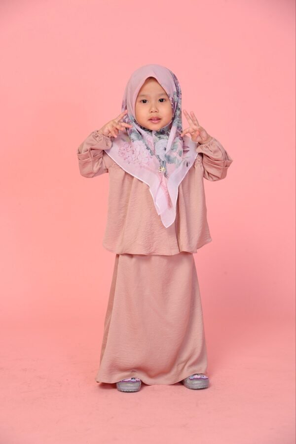 (KIDS) ALYSSA TOP & SKIRT -DUSTY PINK