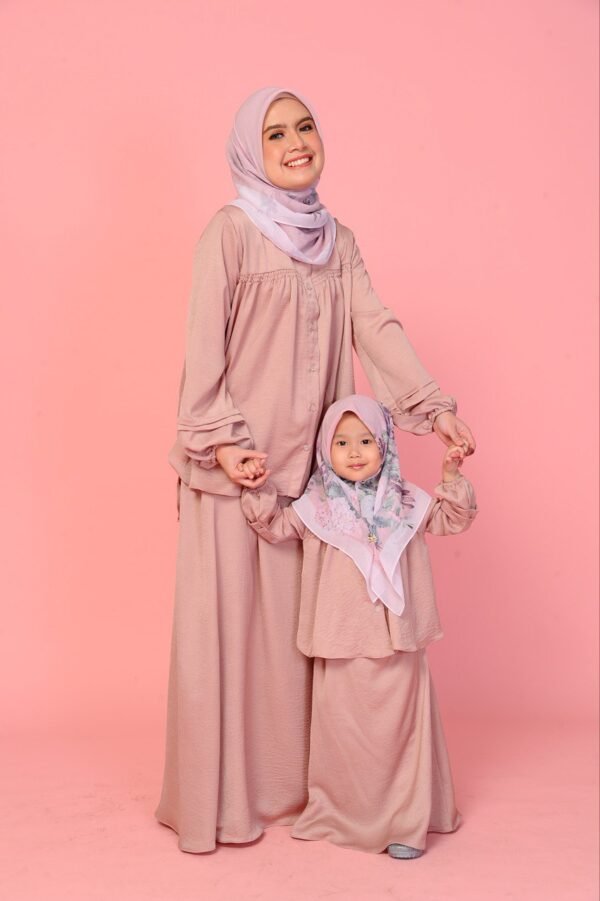 (ADULT) ALYSSA TOP & SKIRT -DUSTY PINK