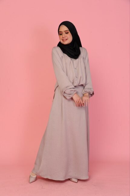 (ADULT) ALYSSA TOP & SKIRT -ROSY BROWN