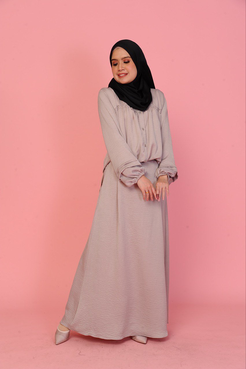 Rosy brown mom 4 (ADULT) ALYSSA TOP & SKIRT -ROSY BROWN - Image 1