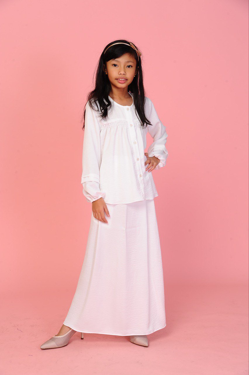 White kids 2 (KIDS) ALYSSA TOP & SKIRT -WHITE - Image 2
