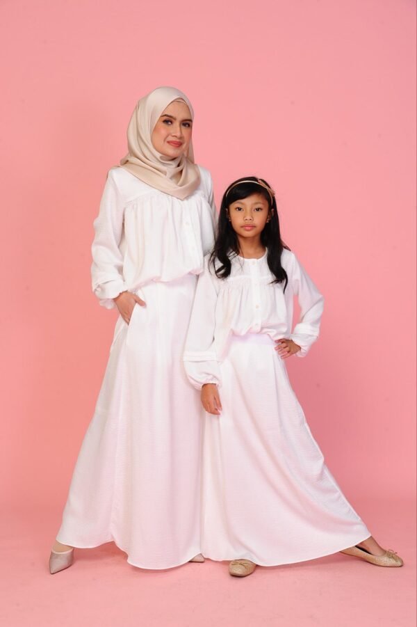 (KIDS) ALYSSA TOP & SKIRT -WHITE
