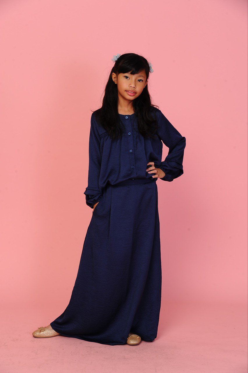 midnight blue kids 2 (KIDS) ALYSSA TOP & SKIRT -MIDNIGHT BLUE - Image 1