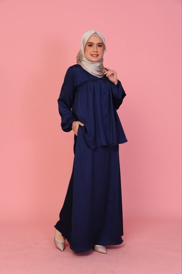 (ADULT) ALYSSA TOP & SKIRT -MIDNIGHT BLUE