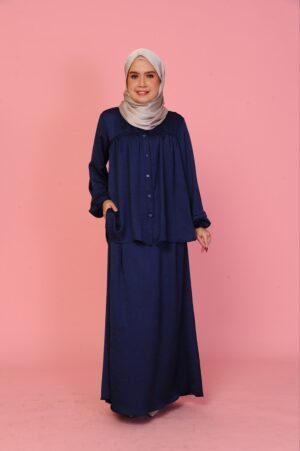 (ADULT) ALYSSA TOP & SKIRT -MIDNIGHT BLUE