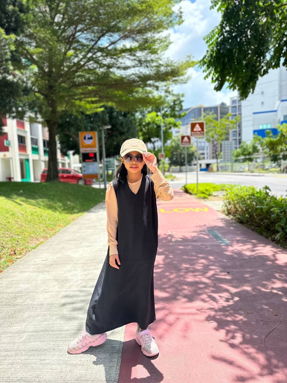 Black kids (KIDS) LOLA DRESS -BLACK - Image 1