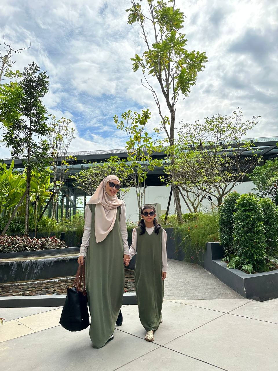 Matcha Pair 2 (ADULT) LOLA DRESS -MATCHA - Image 1