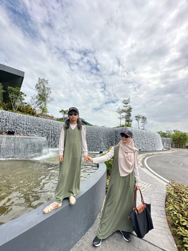 (KIDS) LOLA DRESS -MATCHA