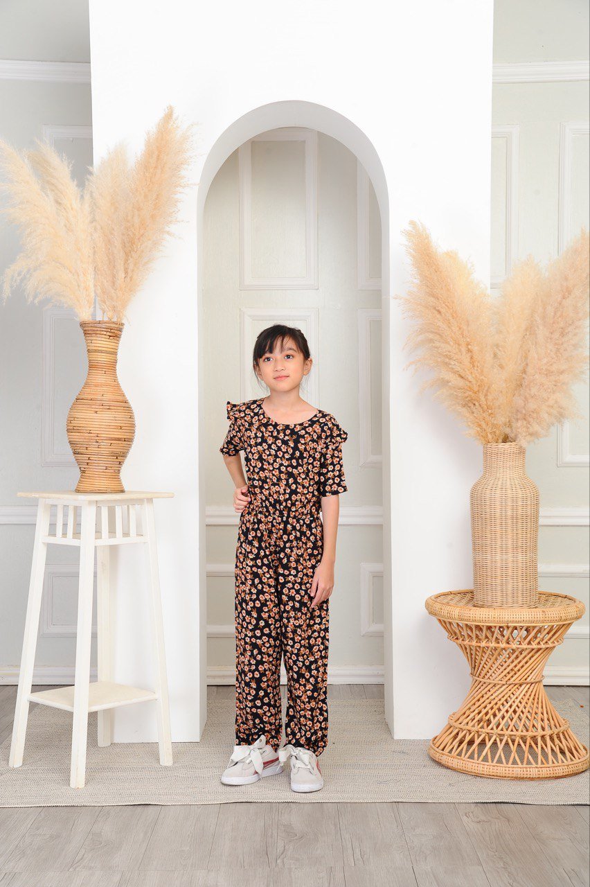 black blossom kids studio 2 (KIDS) AVERY JUMPSUIT -BLACK BLOSSOM - Image 1