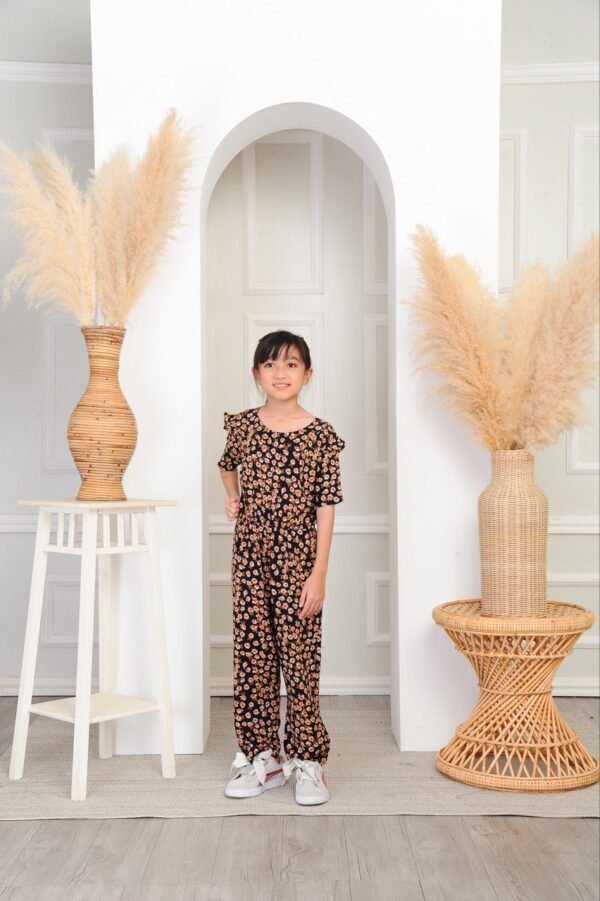 (KIDS) AVERY JUMPSUIT -BLACK BLOSSOM