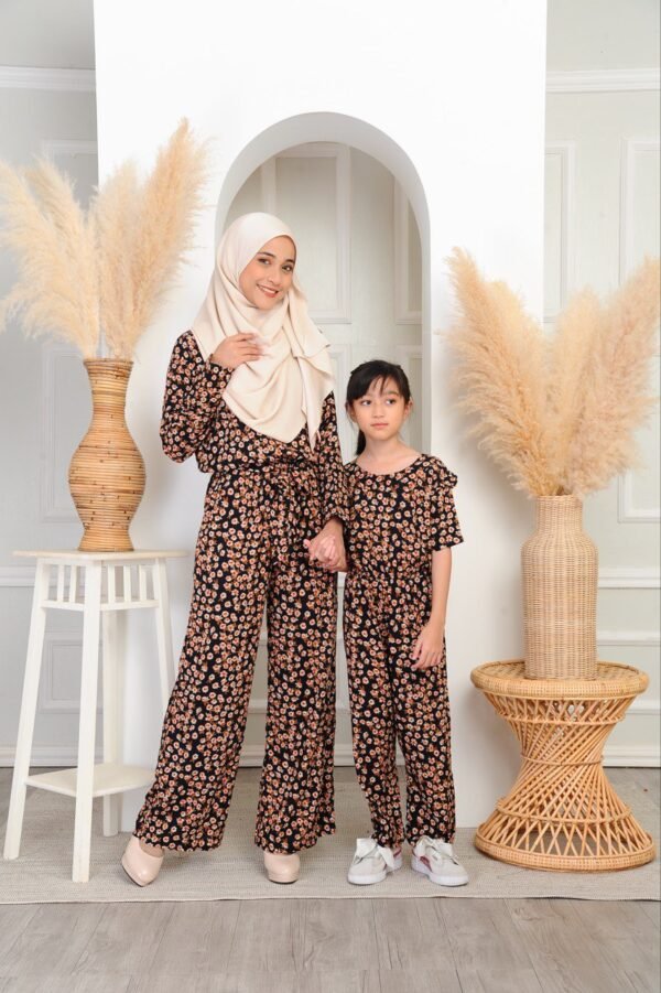 (ADULT) AVERY JUMPSUIT -BLACK BLOSSOM