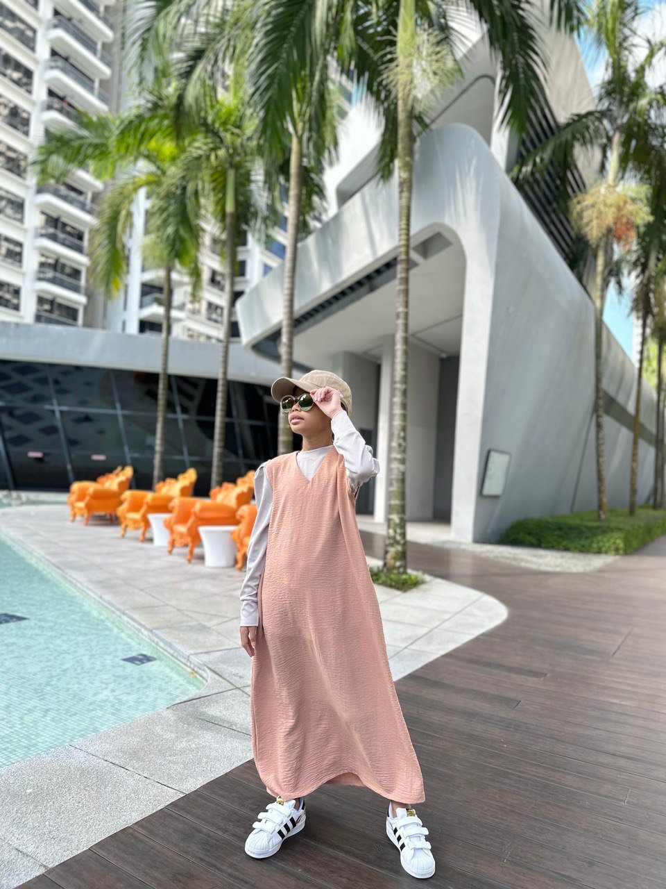 brass kids (KIDS) LOLA DRESS -BRASS BROWN - Image 1