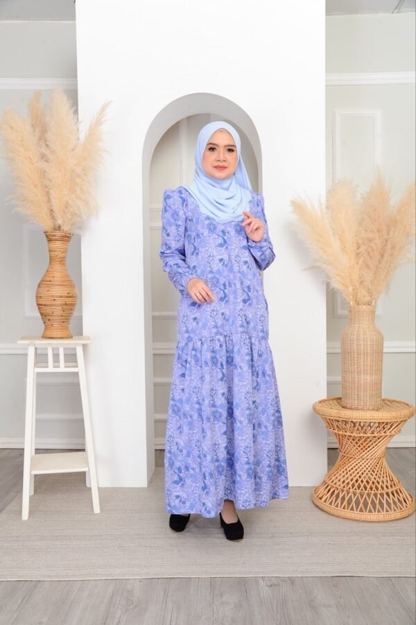 (ADULT) IRIS DRESS -DUSTY BLUE