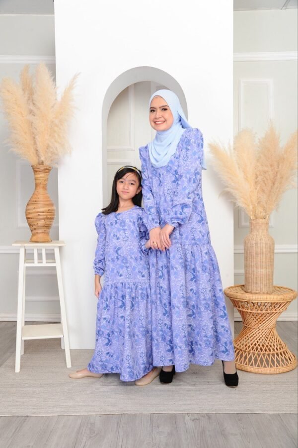 (KIDS) IRIS DRESS -DUSTY BLUE