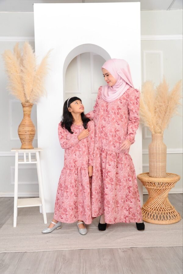 (ADULT) IRIS DRESS -DUSTY PINK