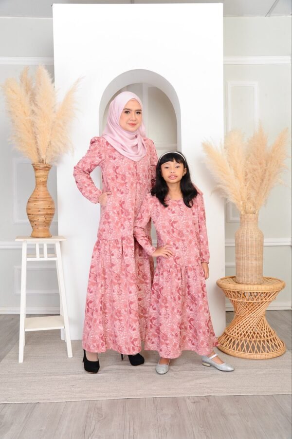 (ADULT) IRIS DRESS -DUSTY PINK