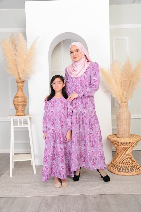 (ADULT) IRIS DRESS -DUSTY PURPLE