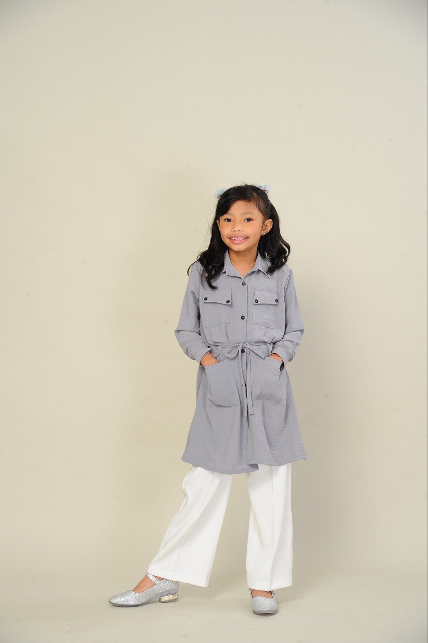 grey kids (KIDS) LEONA TUNIC -GREY - Image 1