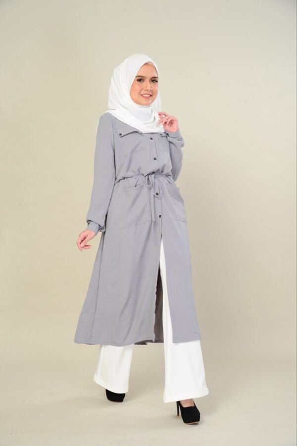 (ADULT) LEONA TUNIC -GREY