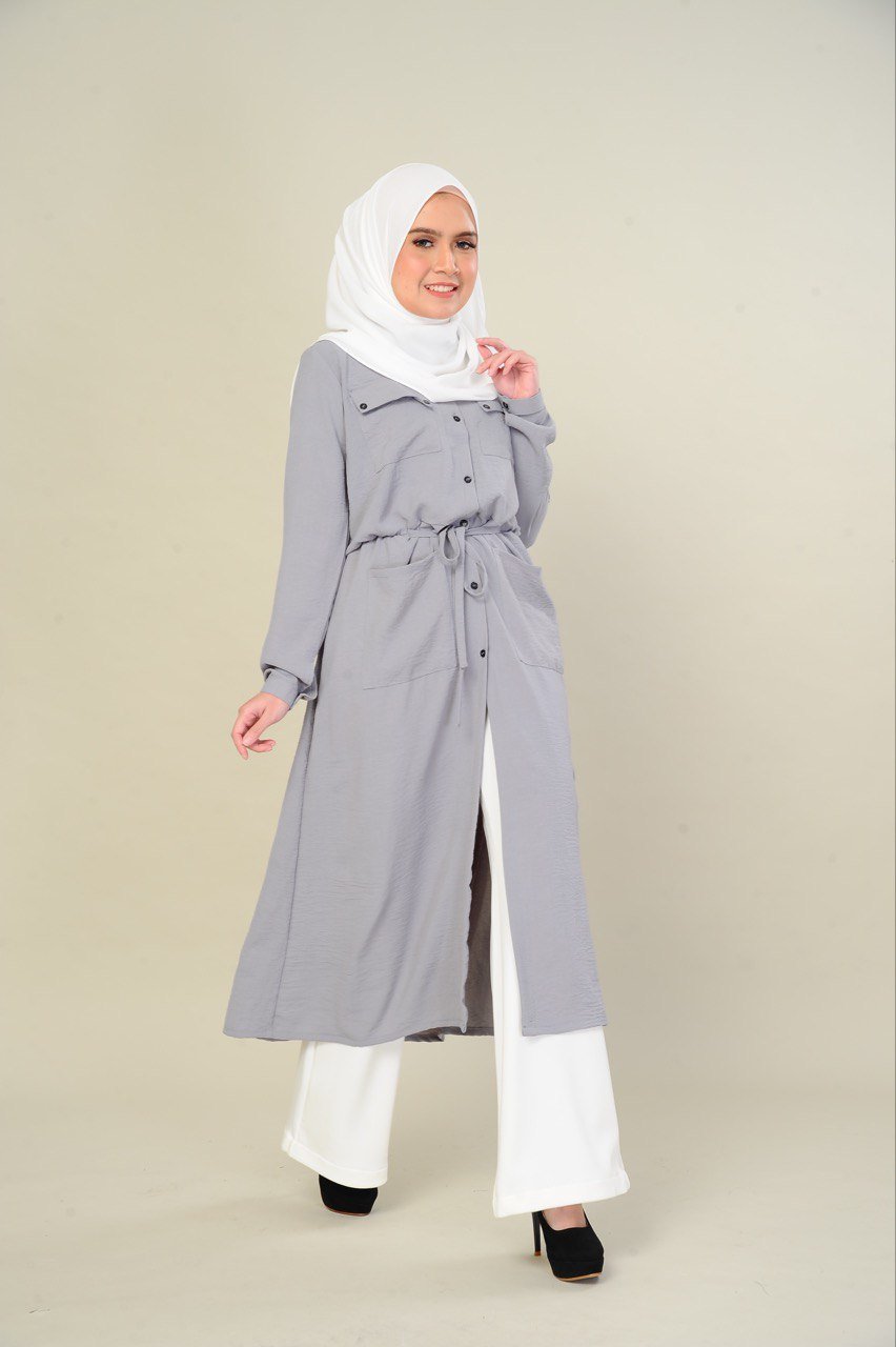 grey mom (ADULT) LEONA TUNIC -GREY - Image 1
