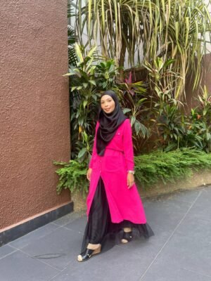 (ADULT) LEONA TUNIC -HOT PINK