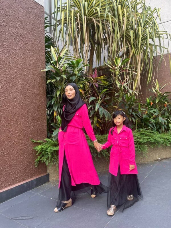 (KIDS) LEONA TUNIC -HOT PINK