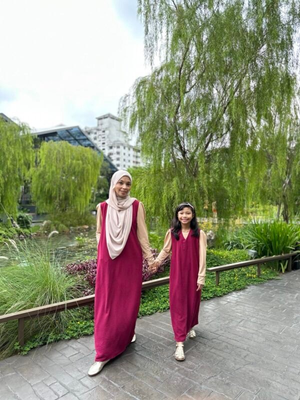 (ADULT) LOLA DRESS -MAROON