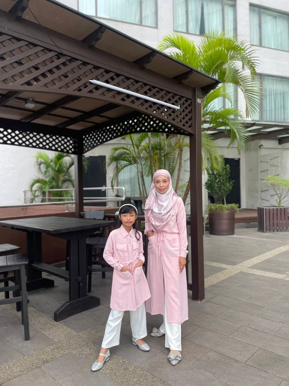 pink pair 3 (ADULT) LEONA TUNIC -SOFT PINK - Image 4