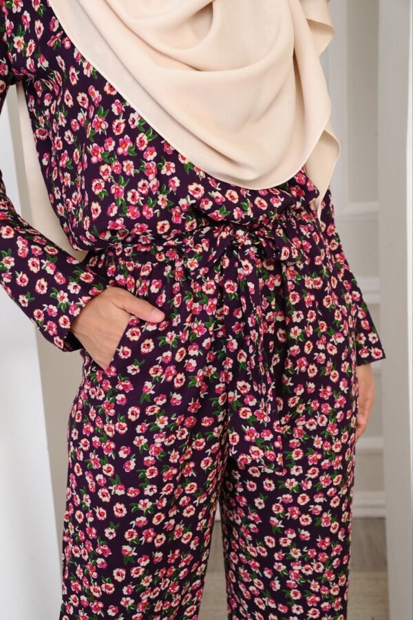 (ADULT) AVERY JUMPSUIT -PURPLE BLOSSOM