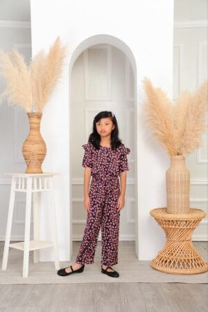 (KIDS) AVERY JUMPSUIT -PURPLE BLOSSOM