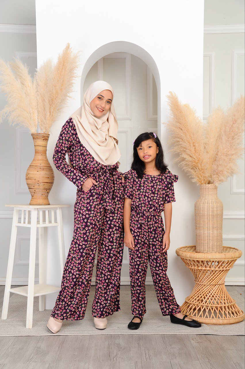 purp blossom pair studio 2 (ADULT) AVERY JUMPSUIT -PURPLE BLOSSOM - Image 5