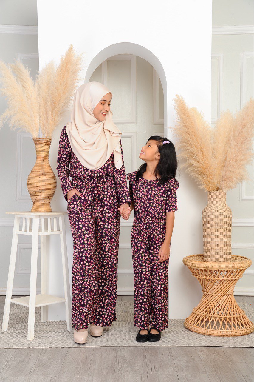 purp blossom pair studio 3 (ADULT) AVERY JUMPSUIT -PURPLE BLOSSOM - Image 6