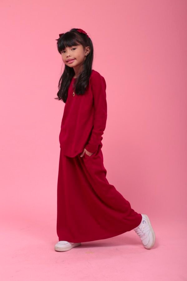 (KIDS) ASHLEY COMFORT WEAR -DARK RED