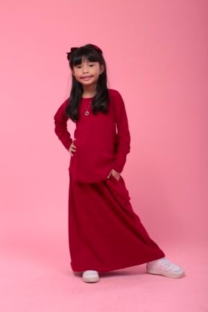 (KIDS) ASHLEY COMFORT WEAR -DARK RED