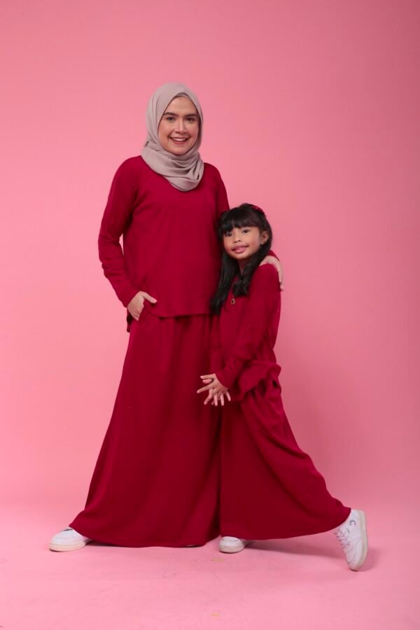(KIDS) ASHLEY COMFORT WEAR -DARK RED