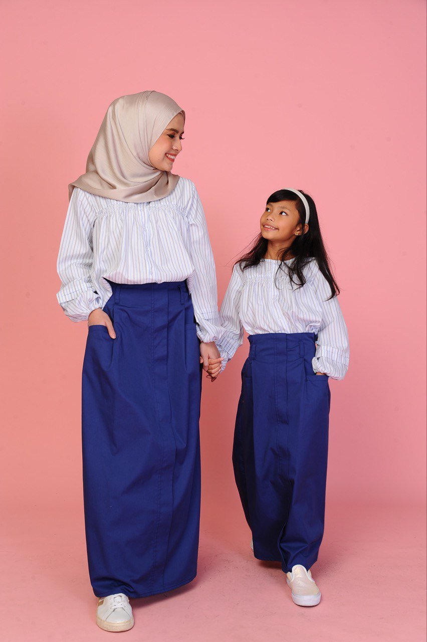 blue pair 2 (ADULT) FREDA TOP & SKIRT -BLUE - Image 5