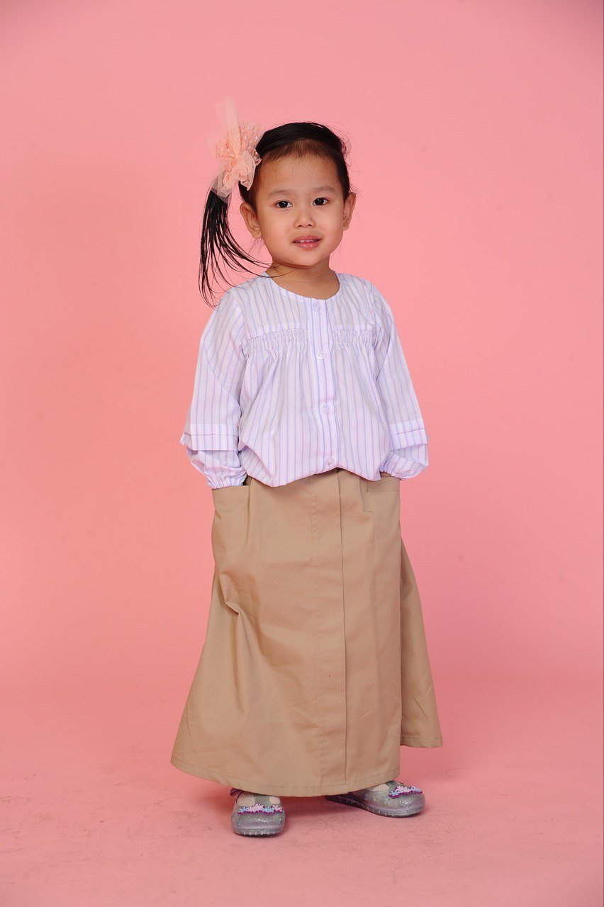 khaki kids (KIDS) FREDA TOP & SKIRT -KHAKI - Image 2